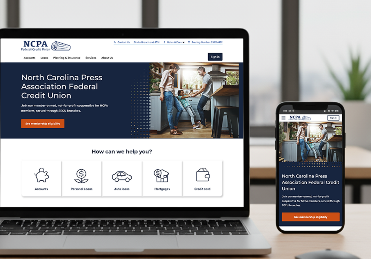 Laptop and mobile device with new site